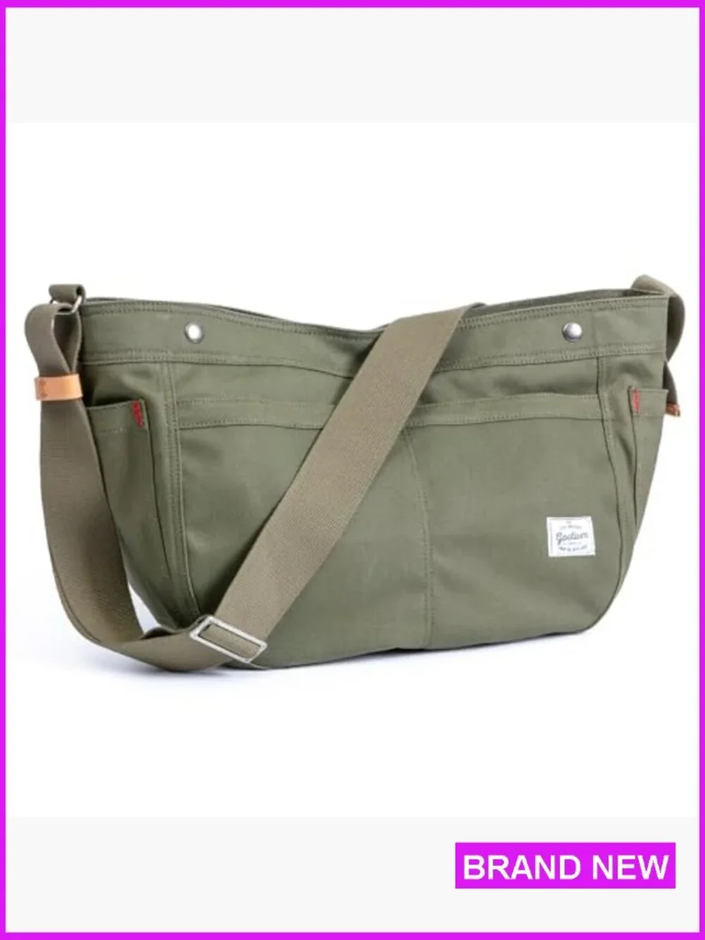 Canvas Crescent Hobo Crossbody Bag Large Capacity Adjustable Strap Casual